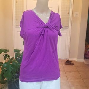 Loft sp twisted scoop neck soft rayon